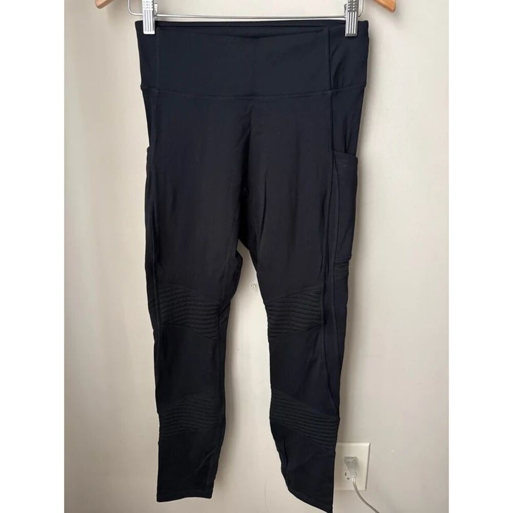 Fabletics Motion365 Black Moto Pocket Leggings Medium